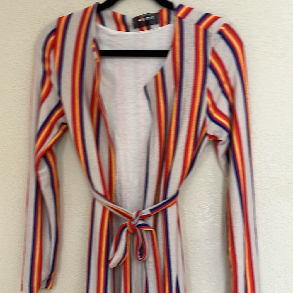 4 Si3nna womans striped duster cardigan sweater size Small - Picture 4 of 6